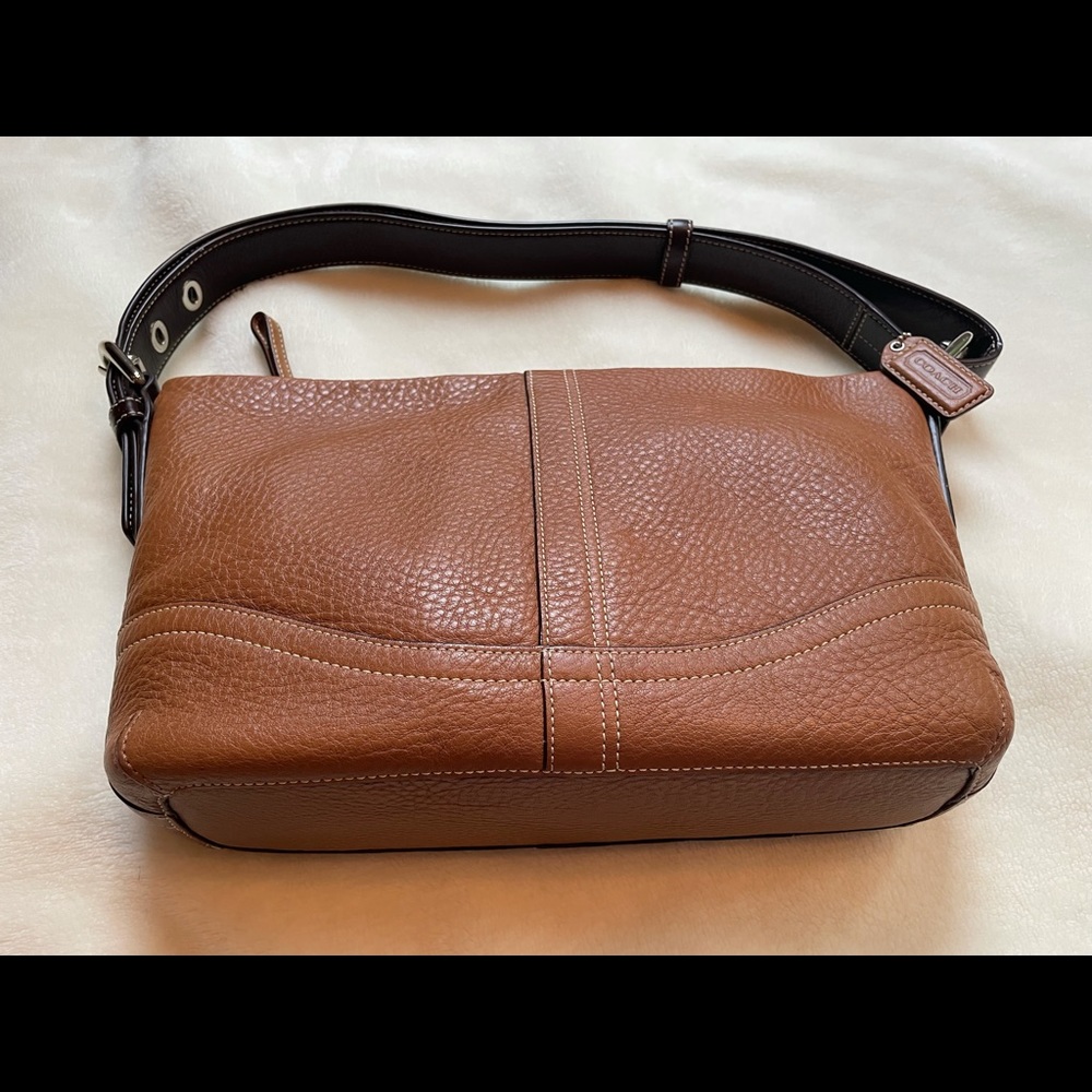 Coach Honey Pebble Brown Leather Shoulder Bag